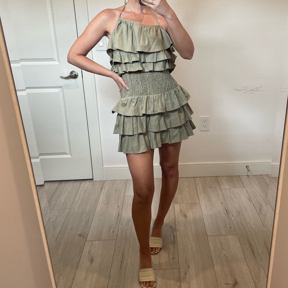 Tularosa Linen Tiered Dress